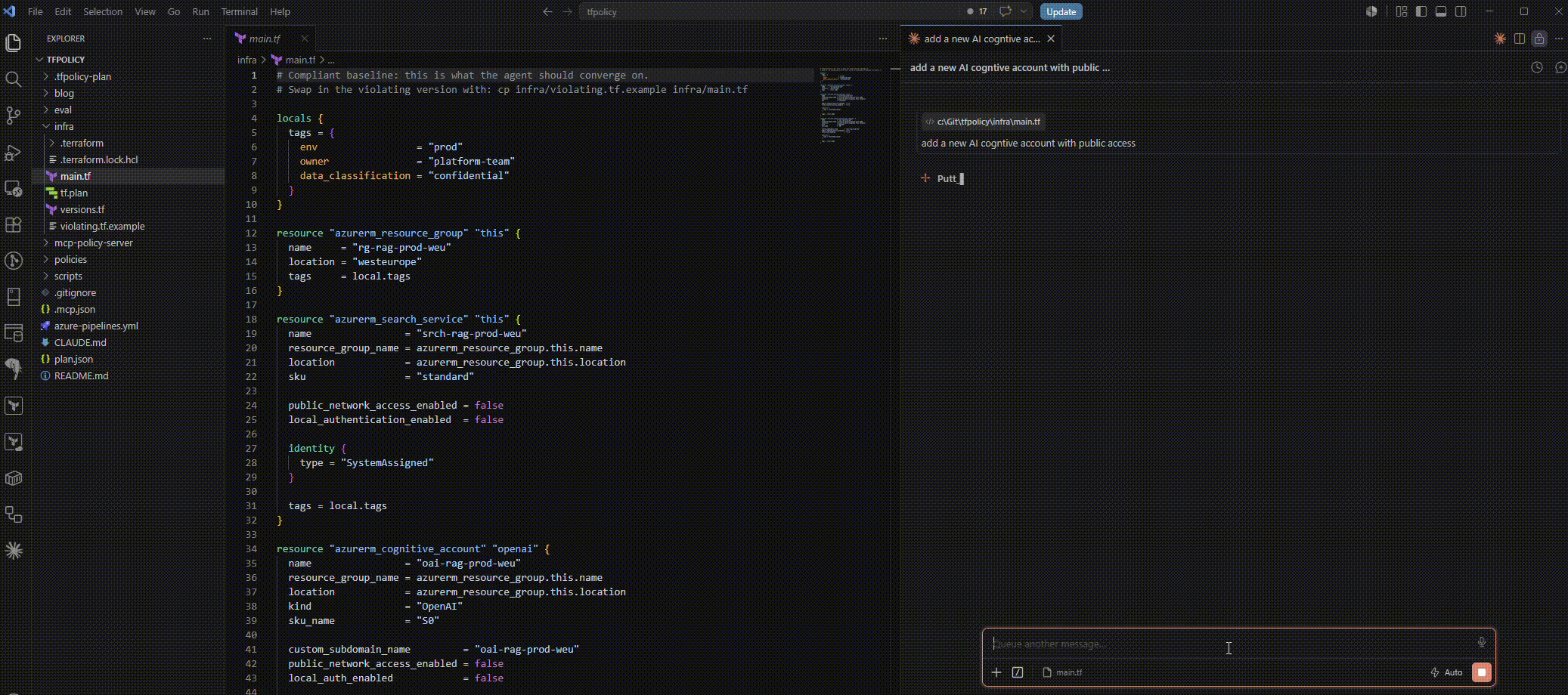 tfpolicy with Claude Code
